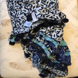 Multi colored tassel infinity scarf